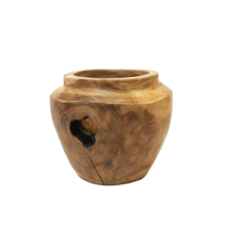 Wazon Misa Świecznik z drewna egzotycznego 18x20cm